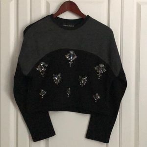 Crop Embellished Sweater